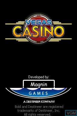 Title screen of the game Vegas Casino on Nintendo DS