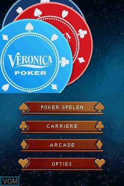 Title screen of the game Veronica Poker on Nintendo DS