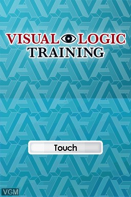 Title screen of the game Visual Logic Training on Nintendo DS