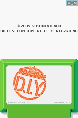 Title screen of the game WarioWare - D.I.Y. on Nintendo DS