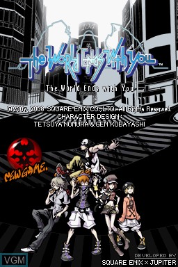 Title screen of the game World Ends with You, The on Nintendo DS