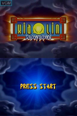 Title screen of the game Xiaolin Showdown on Nintendo DS