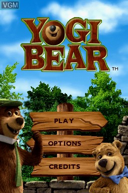Title screen of the game Yogi Bear - The Video Game on Nintendo DS