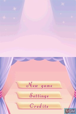 Title screen of the game Ballerina on Nintendo DS