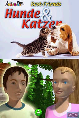 Title screen of the game Best Friends - Hunde & Katzen on Nintendo DS