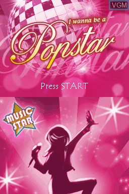 Title screen of the game Music Star - I Wanna Be a Popstar on Nintendo DS