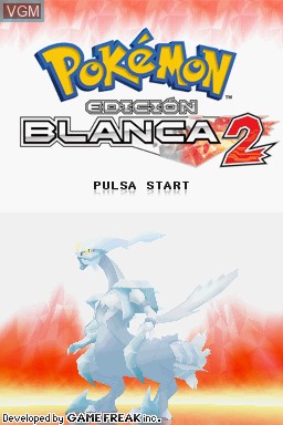 Title screen of the game Pokemon - Edicion Blanca 2 on Nintendo DS