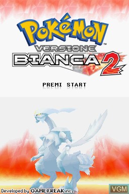Title screen of the game Pokemon - Versione Bianca 2 on Nintendo DS
