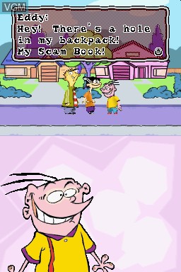 Menu screen of the game Ed, Edd n Eddy - Scam of the Century on Nintendo DS