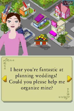 Menu screen of the game Imagine - Wedding Designer on Nintendo DS