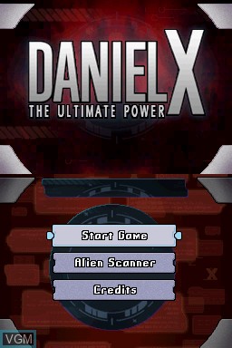 Menu screen of the game Daniel X - The Ultimate Power on Nintendo DS