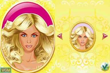 Menu screen of the game Supermodel Makeover by Lauren Luke on Nintendo DS