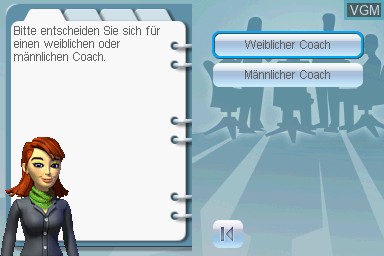 Menu screen of the game Think - Training für den Kopf - Fit für den Job! on Nintendo DS