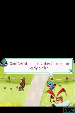 Menu screen of the game Littlest Pet Shop - Beach Friends on Nintendo DS