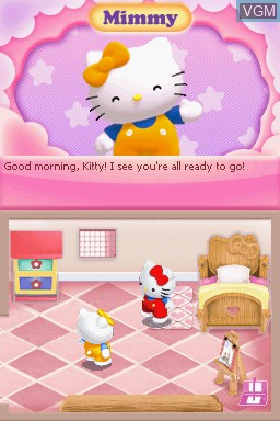 Menu screen of the game Hello Kitty - Birthday Adventures on Nintendo DS