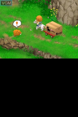 Menu screen of the game Bokujou Monogatari - Futago no Mura on Nintendo DS