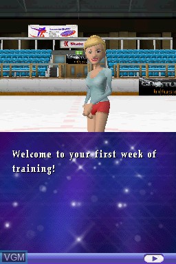 Menu screen of the game Dancing on Ice on Nintendo DS