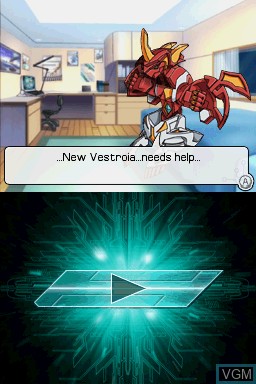 Menu screen of the game Bakugan - Rise of the Resistance on Nintendo DS