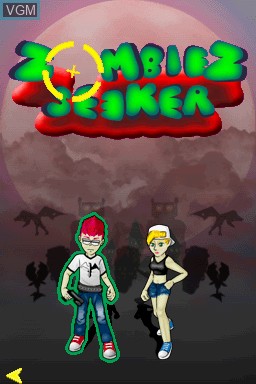 Menu screen of the game Zombies Seeker on Nintendo DS