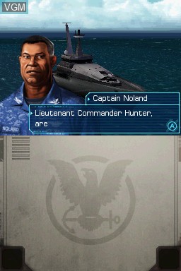 Menu screen of the game Battleship on Nintendo DS