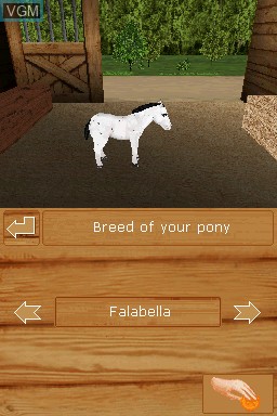 Menu screen of the game Discovery Kids - Pony Paradise on Nintendo DS