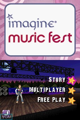Menu screen of the game Imagine - Music Fest on Nintendo DS