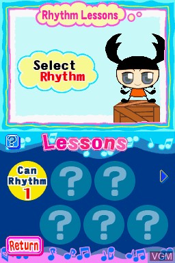 Menu screen of the game Rhythm 'n Notes - Improve Your Music Skills on Nintendo DS