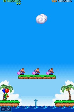 Menu screen of the game Tincle no Balloon Fight DS on Nintendo DS