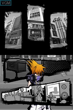 Menu screen of the game World Ends with You, The on Nintendo DS