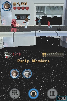 In-game screen of the game LEGO Star Wars II - The Original Trilogy on Nintendo DS