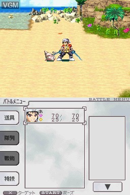 In-game screen of the game Bouken-Ou Beet - Vandel vs. Busters on Nintendo DS