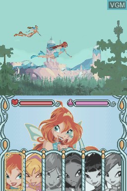 In-game screen of the game Winx Club - Quest for the Codex on Nintendo DS