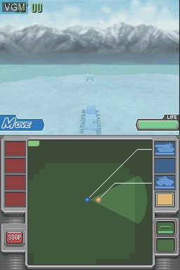 In-game screen of the game Tank Beat on Nintendo DS
