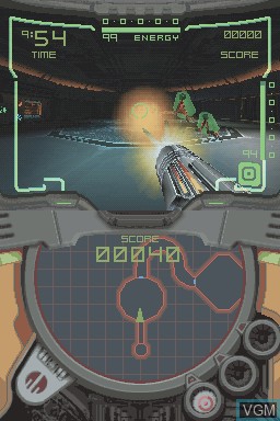 In-game screen of the game Metroid Prime - Hunters on Nintendo DS