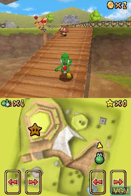 In-game screen of the game Super Mario 64 DS on Nintendo DS