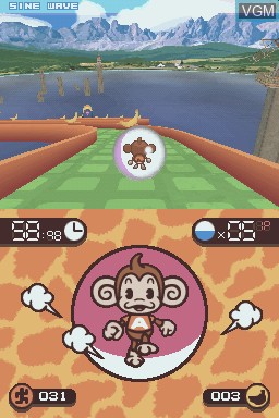 In-game screen of the game Super Monkey Ball - Touch & Roll on Nintendo DS