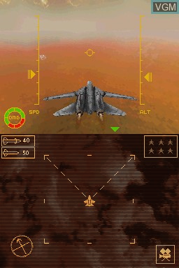 In-game screen of the game Top Gun on Nintendo DS