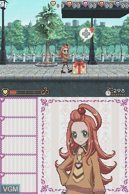 In-game screen of the game Sugar Sugar Rune - Queen Shiken wa Dai Panic on Nintendo DS