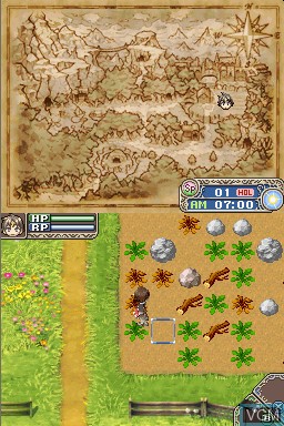 In-game screen of the game Rune Factory - Shin Bokujou Monogatari on Nintendo DS