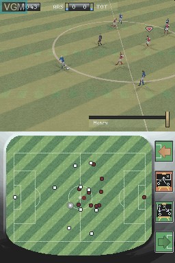 In-game screen of the game FIFA 07 on Nintendo DS