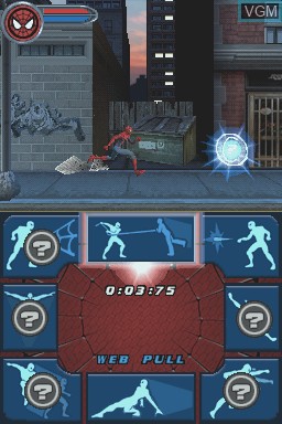 In-game screen of the game Spider-Man 2 on Nintendo DS