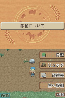 In-game screen of the game Bokujou Monogatari - Kimi to Sodatsu Shima on Nintendo DS