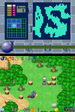 In-game screen of the game Bomberman Story DS on Nintendo DS