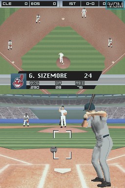 In-game screen of the game Major League Baseball 2K7 on Nintendo DS