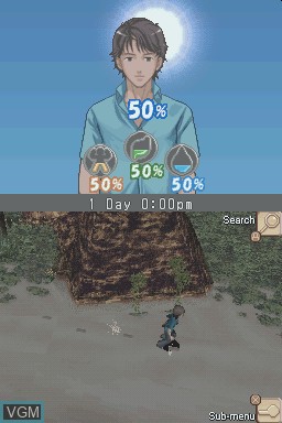 In-game screen of the game Lost in Blue 2 on Nintendo DS
