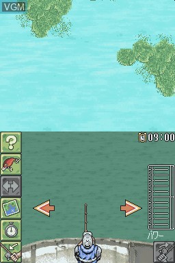 In-game screen of the game Super Black Bass - Kitahankyuu o Tsuru on Nintendo DS