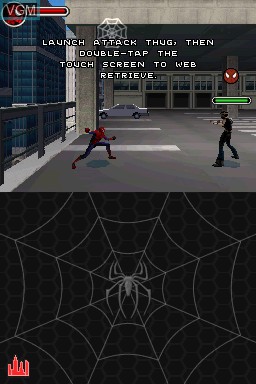 In-game screen of the game Spider-Man 3 on Nintendo DS