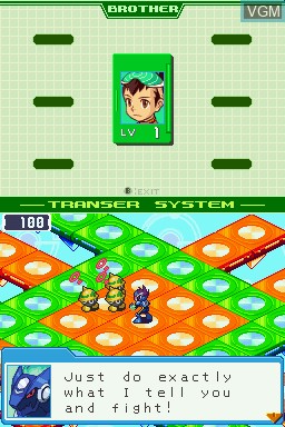 In-game screen of the game Ryuusei no RockMan - Dragon on Nintendo DS