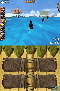 In-game screen of the game Surf's Up on Nintendo DS