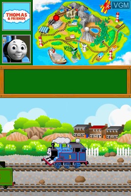 In-game screen of the game Kikansha Thomas - Kokugo Sansuu Eigo on Nintendo DS